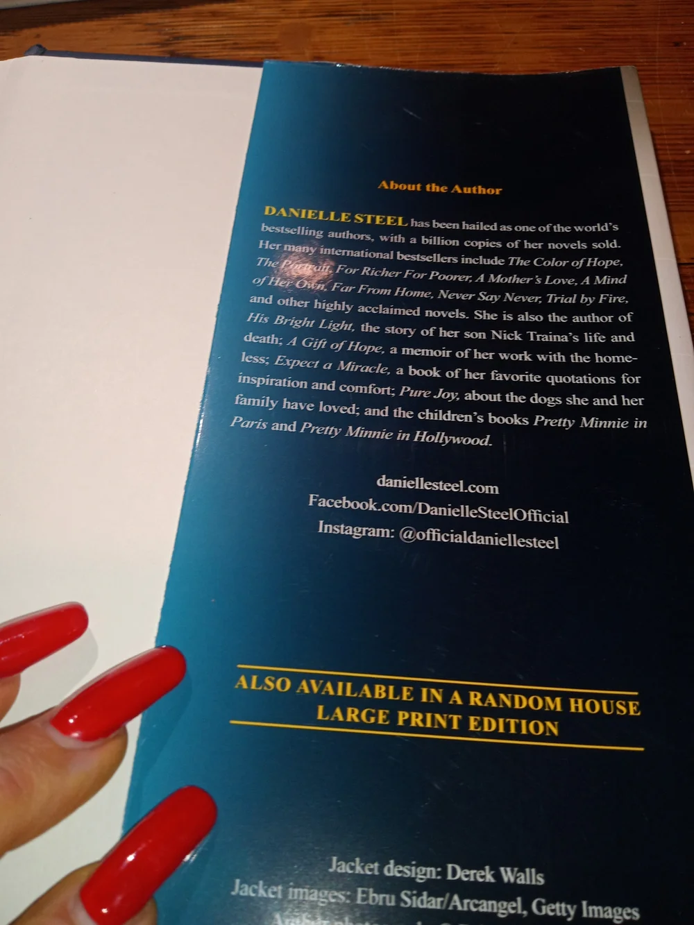 Danielle Steel: The Devil's Daughter Hardcover Coffee Table Book in Blue